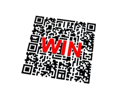 Render of QR code with red WIN word Stock Photo - Budget Royalty-Free & Subscription, Code: 400-08186075