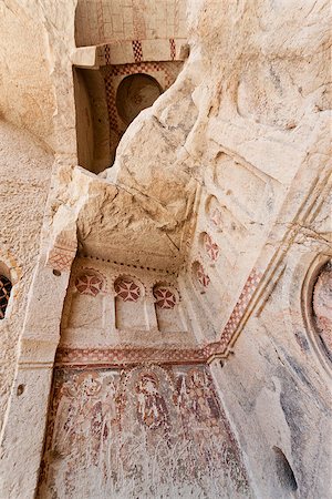 simsearch:841-03067127,k - Goreme church remains with historic vandalism in Cappadocia Turkey Photographie de stock - Aubaine LD & Abonnement, Code: 400-08186189