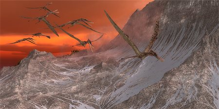 simsearch:400-08694325,k - Zhenyuanopterus was a carnivorous pterosaur that lived in the Cretaceous Period of China. Foto de stock - Super Valor sin royalties y Suscripción, Código: 400-08186403