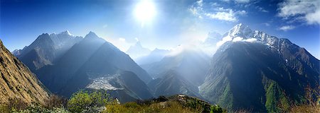 simsearch:400-08072890,k - Beautiful mountain view of Everest Region, Sagarmatha National Park, Himalayas, Nepal Stock Photo - Budget Royalty-Free & Subscription, Code: 400-08186428