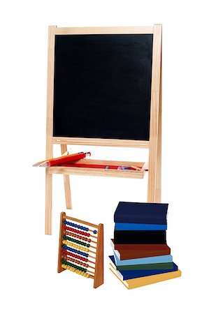 Picture of a classroom with various school stationery Stock Photo - Budget Royalty-Free & Subscription, Code: 400-08186644