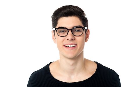 simsearch:400-06477858,k - Handsome young guy isolated over white, wearing spectacles Stock Photo - Budget Royalty-Free & Subscription, Code: 400-08187225