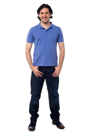 Young man posing casually, full length portrait Stock Photo - Budget Royalty-Free & Subscription, Code: 400-08187451