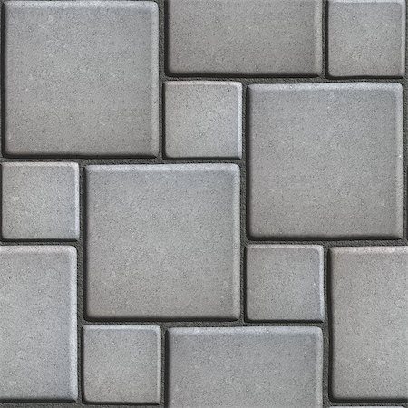 simsearch:400-04875459,k - Concrete Gray Figured Pavement of Large and Small Squares. Seamless Tileable Texture. Foto de stock - Royalty-Free Super Valor e Assinatura, Número: 400-08187723