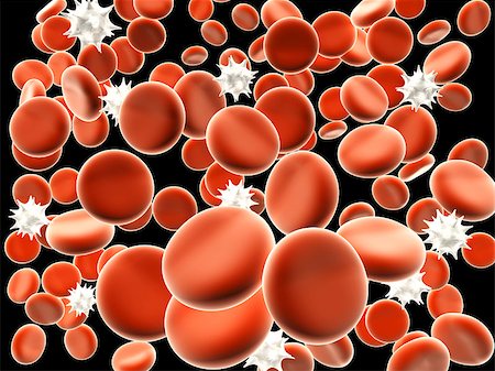 simsearch:400-04337180,k - Viruses floating among erythrocytes Stock Photo - Budget Royalty-Free & Subscription, Code: 400-08187821