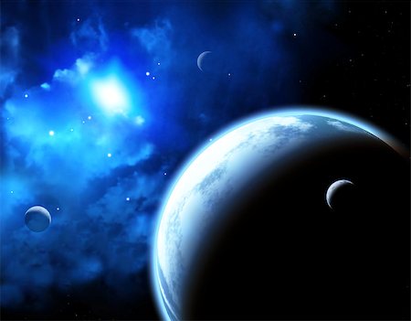 simsearch:614-08869755,k - A beautiful space scene with planets and nebula. Elements of this image furnished by NASA Stock Photo - Budget Royalty-Free & Subscription, Code: 400-08187823