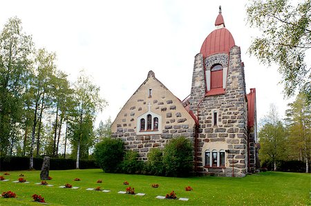 Old stone church on a sunny day against blue sky Foto de stock - Royalty-Free Super Valor e Assinatura, Número: 400-08188388