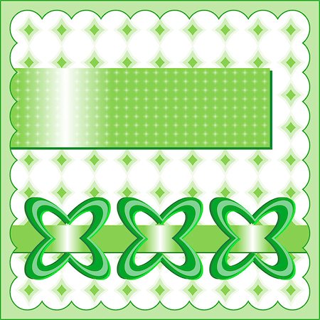 simsearch:400-05680613,k - Fashion beautiful card in green colors with ribbon Photographie de stock - Aubaine LD & Abonnement, Code: 400-08188824