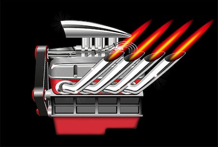 simsearch:400-08574227,k - Vector illustration of the engine. Gradient mash. Photographie de stock - Aubaine LD & Abonnement, Code: 400-08189283