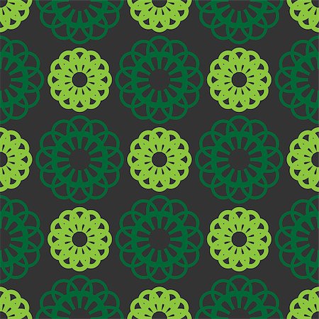 espirógrafo - Abstract seamless pattern green color. Vector illustration Foto de stock - Royalty-Free Super Valor e Assinatura, Número: 400-08189429