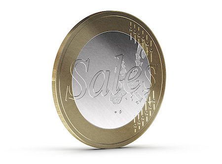 sales training - Sales euro coin over white background with shadow and scratches. Conceptual image for business incentive or motivation. Stock Photo - Budget Royalty-Free & Subscription, Code: 400-08189844