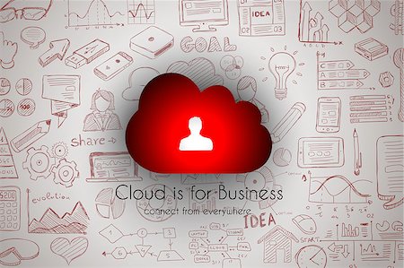 simsearch:400-08110918,k - Cloud Computing concept with infographics sketch set: design elements isolated, vector shapes. It include lots of icons included graphs, stats, devices,laptops, clouds, concepts and so on. Foto de stock - Royalty-Free Super Valor e Assinatura, Número: 400-08189994