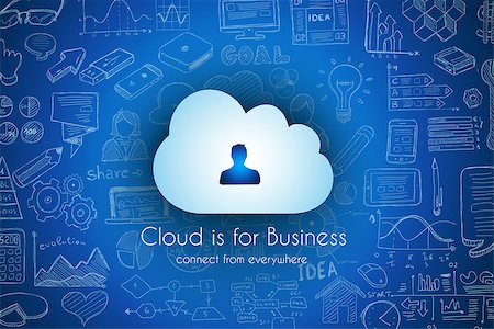 simsearch:400-08110918,k - Cloud Computing concept with infographics sketch set: design elements isolated, vector shapes. It include lots of icons included graphs, stats, devices,laptops, clouds, concepts and so on. Foto de stock - Royalty-Free Super Valor e Assinatura, Número: 400-08189995