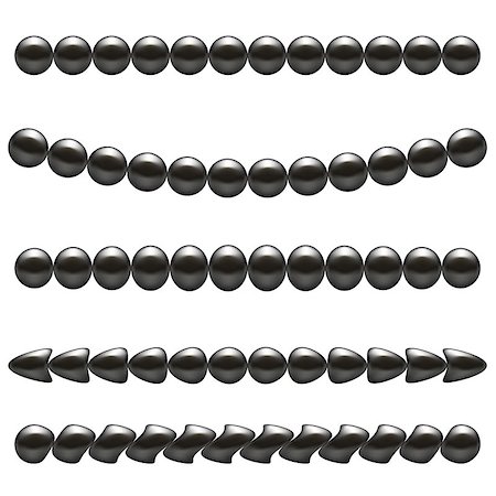 string of pearls for wedding - Dark Pearl Necklace Isolated on White Background Stock Photo - Budget Royalty-Free & Subscription, Code: 400-08194130