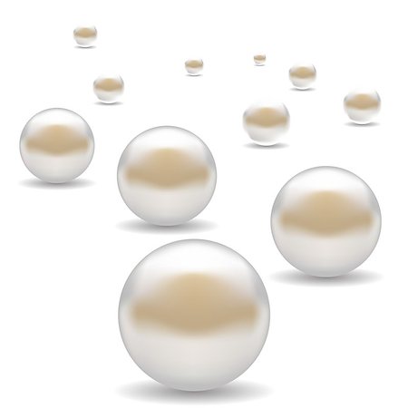 simsearch:630-01492287,k - Set of Scattered Pearls Isolated on White Background Foto de stock - Royalty-Free Super Valor e Assinatura, Número: 400-08194132