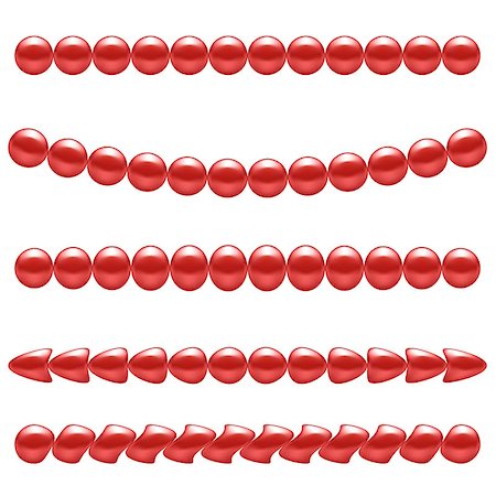 simsearch:400-05317372,k - Set of Red Pearl Necklace Isolated on White Background Foto de stock - Super Valor sin royalties y Suscripción, Código: 400-08194148