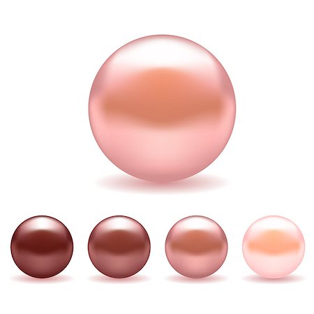 simsearch:630-01492287,k - Set of Pink Pearls Isolated on White Background Foto de stock - Royalty-Free Super Valor e Assinatura, Número: 400-08194154