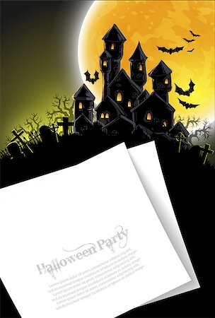 simsearch:400-05692275,k - design template for Halloween party invitations with place for text Foto de stock - Super Valor sin royalties y Suscripción, Código: 400-08194567