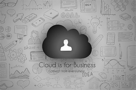 simsearch:400-08110918,k - Cloud Computing concept with infographics sketch set: design elements isolated, vector shapes. It include lots of icons included graphs, stats, devices,laptops, clouds, concepts and so on. Foto de stock - Royalty-Free Super Valor e Assinatura, Número: 400-08194637
