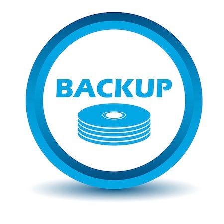 simsearch:400-08193332,k - Blue backup icon on a white background. Vector illustration Stock Photo - Budget Royalty-Free & Subscription, Code: 400-08194795