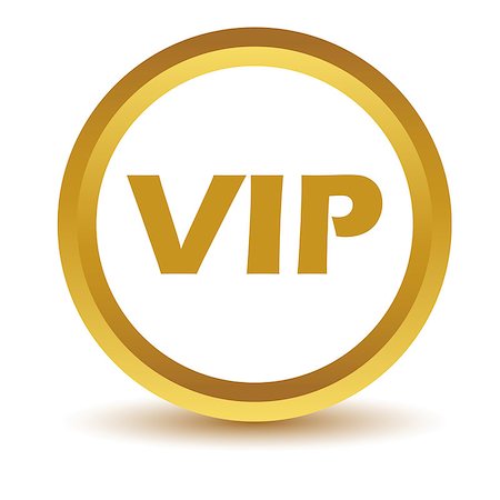 simsearch:400-08193332,k - Gold vip icon on a white background. Vector illustration Stock Photo - Budget Royalty-Free & Subscription, Code: 400-08194797