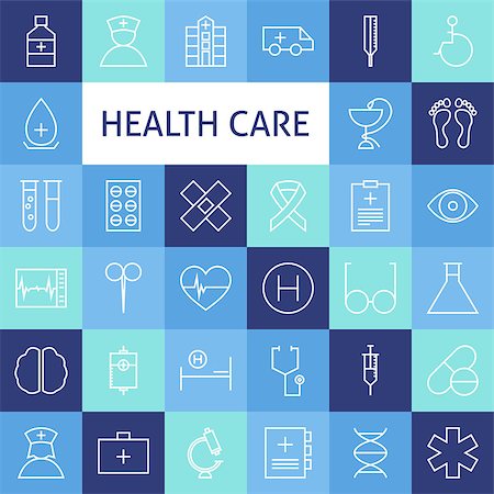 pictogram lines - Vector Flat Line Art Modern Healthcare and Medicine Icons Set. Medical and Health Care Icons Set over Colorful Tile. Vector Set of 36 Healthy Lifestyle Modern Line Icons for Web and Mobile Foto de stock - Super Valor sin royalties y Suscripción, Código: 400-08194867