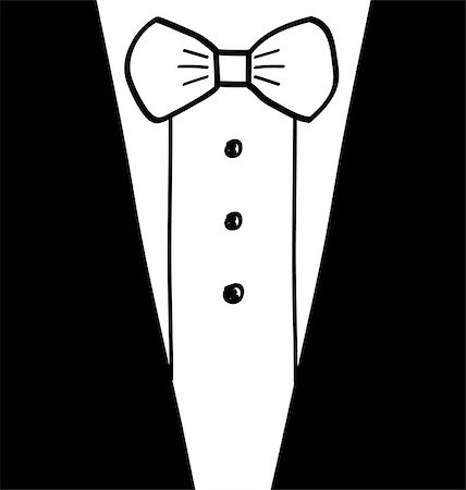 Abstract hand-drawn sketchy black and white tuxedo design Stock Photo - Budget Royalty-Free & Subscription, Code: 400-08194960