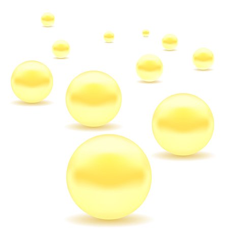 simsearch:400-05317372,k - Set of Yellow Pearls Isolated on White Background. Foto de stock - Super Valor sin royalties y Suscripción, Código: 400-08194982