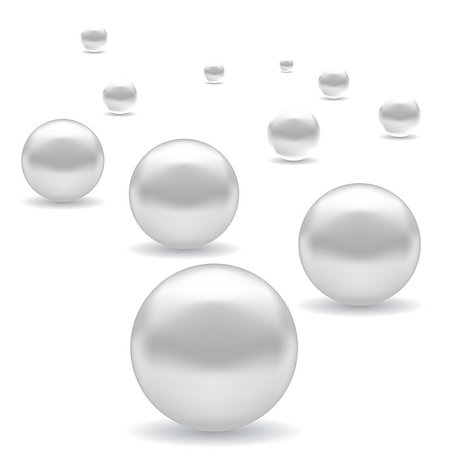 simsearch:400-05317372,k - Set of White Pearl Isolated on White Background Foto de stock - Super Valor sin royalties y Suscripción, Código: 400-08194992