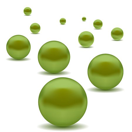 simsearch:400-05317372,k - Green Pearls Isolated on White Background. Green Spheres. Foto de stock - Super Valor sin royalties y Suscripción, Código: 400-08195021