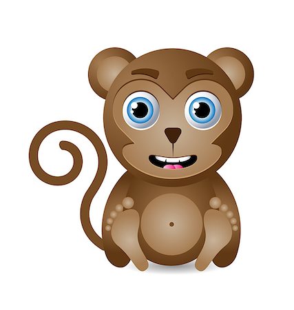 simsearch:400-04597541,k - Cute animal character isolated on white background Foto de stock - Super Valor sin royalties y Suscripción, Código: 400-08195129