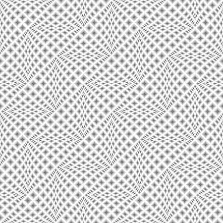 simsearch:400-07990307,k - Design seamless monochrome warped zigzag pattern. Abstract convex textured background. Vector art. No gradient Foto de stock - Super Valor sin royalties y Suscripción, Código: 400-08195304