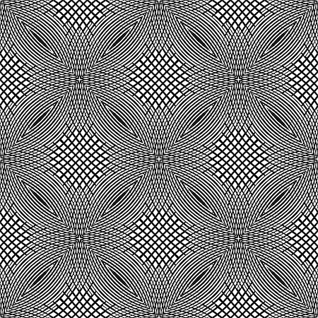 simsearch:400-07676348,k - Design seamless monochrome geometric pattern. Abstract grid textured background. Vector art. No gradient Stock Photo - Budget Royalty-Free & Subscription, Code: 400-08195314