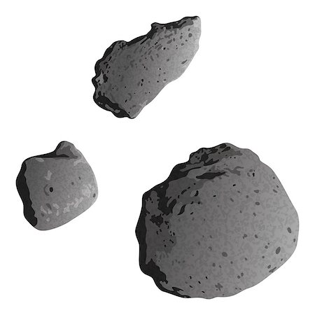 simsearch:400-04349997,k - Realistic stone asteroids isolated on white background - asteroid Gaspra and ex asteroids, moons of Mars - Phobos and Deimos. Elements of this image furnished by NASA (http://solarsystem.nasa.gov). Eps10, contains transparencies. Vector Foto de stock - Royalty-Free Super Valor e Assinatura, Número: 400-08195386