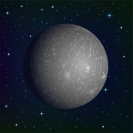 simsearch:400-09118109,k - Space background, realistic planet Mercury and stars. Elements of this image furnished by NASA (http://solarsystem.nasa.gov). Eps10, contains transparencies. Vector Foto de stock - Royalty-Free Super Valor e Assinatura, Número: 400-08195395