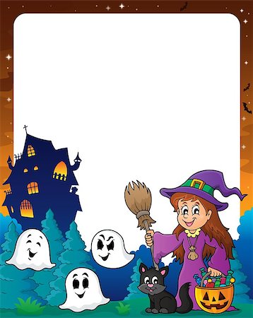 simsearch:400-04133143,k - Halloween theme frame 8 - eps10 vector illustration. Stock Photo - Budget Royalty-Free & Subscription, Code: 400-08195452