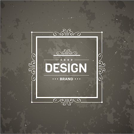 simsearch:400-08263647,k - Monogram  luxury logo template with flourishes calligraphic elegant ornament elements. Luxury elegant design for cafe, restaurant, boutique, hotel, shop, store, heraldic, jewelry, fashion Stock Photo - Budget Royalty-Free & Subscription, Code: 400-08195596
