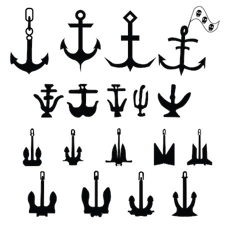 Eighteen  anchor types  set on white background Foto de stock - Royalty-Free Super Valor e Assinatura, Número: 400-08195889