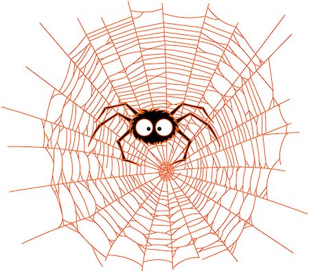 simsearch:400-08200203,k - Illustration of very cute spider on web Foto de stock - Royalty-Free Super Valor e Assinatura, Número: 400-08196053