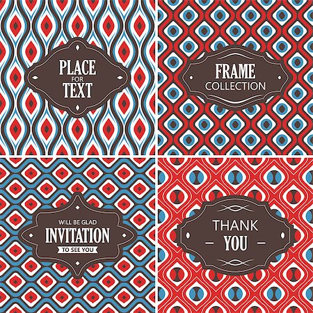 simsearch:400-08189933,k - Set of vintage frames vector illustration Fotografie stock - Microstock e Abbonamento, Codice: 400-08196122