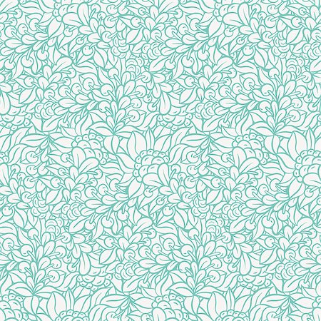simsearch:400-07510594,k - Seamless pattern - monochrome flower background in doodle style. Vector illustration. Stock Photo - Budget Royalty-Free & Subscription, Code: 400-08196221