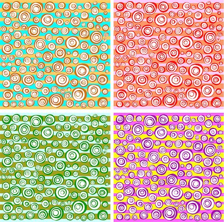 loop spiral concentric circles collection in different color Stockbilder - Microstock & Abonnement, Bildnummer: 400-08196345