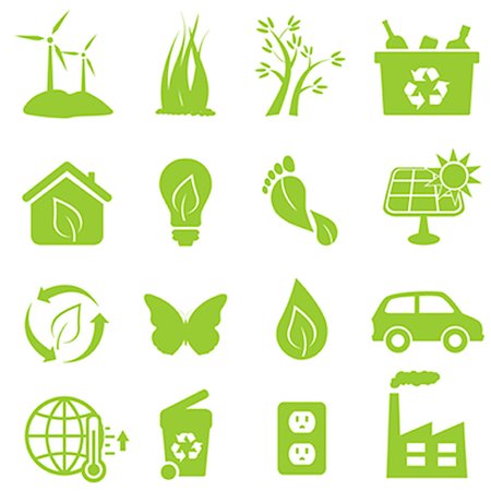 Eco and environment icon set Stock Photo - Budget Royalty-Free & Subscription, Code: 400-08196366