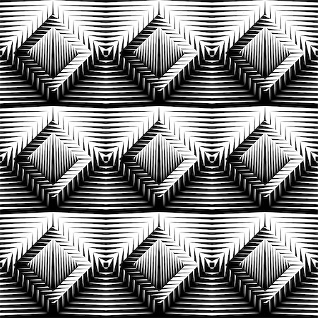 simsearch:400-08051059,k - Design seamless diamond trellised pattern. Abstract geometric monochrome background. Vector art. No gradient Foto de stock - Royalty-Free Super Valor e Assinatura, Número: 400-08196399