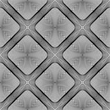 simsearch:400-08050029,k - Design seamless diamond geometric pattern. Abstract monochrome lines background. Vector art. No gradient Fotografie stock - Microstock e Abbonamento, Codice: 400-08196407