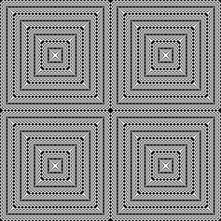 simsearch:400-07518662,k - Design seamless monochrome square pattern. Abstract textured background. Vector art. No gradient Fotografie stock - Microstock e Abbonamento, Codice: 400-08196417