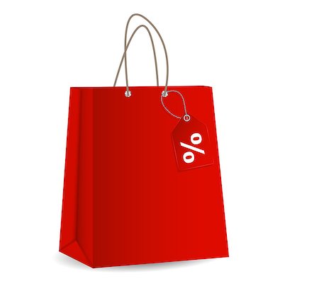 Empty Shopping Bag for Advertising and Branding Vector Illustration EPS10 Stock Photo - Budget Royalty-Free & Subscription, Code: 400-08196623