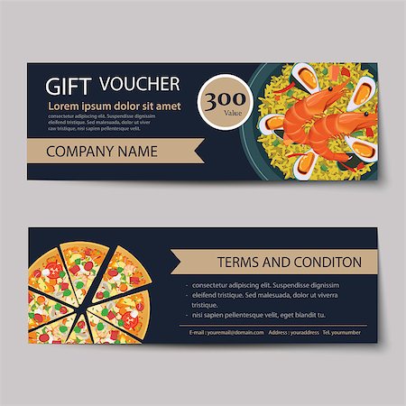 set of food voucher discount template design Stock Photo - Budget Royalty-Free & Subscription, Code: 400-08197252