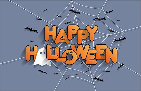 simsearch:400-08196096,k - Happy Halloween card on background vector illustration Photographie de stock - Aubaine LD & Abonnement, Code: 400-08197507