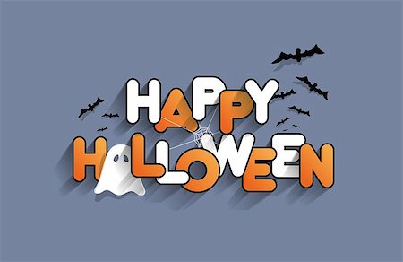 simsearch:400-08196096,k - Happy Halloween card on background vector illustration Photographie de stock - Aubaine LD & Abonnement, Code: 400-08197509